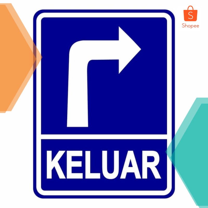 

Murah Rambu Sign Arah Keluar Kanan 45cm x 60cm Plat Alumunium Elegan
