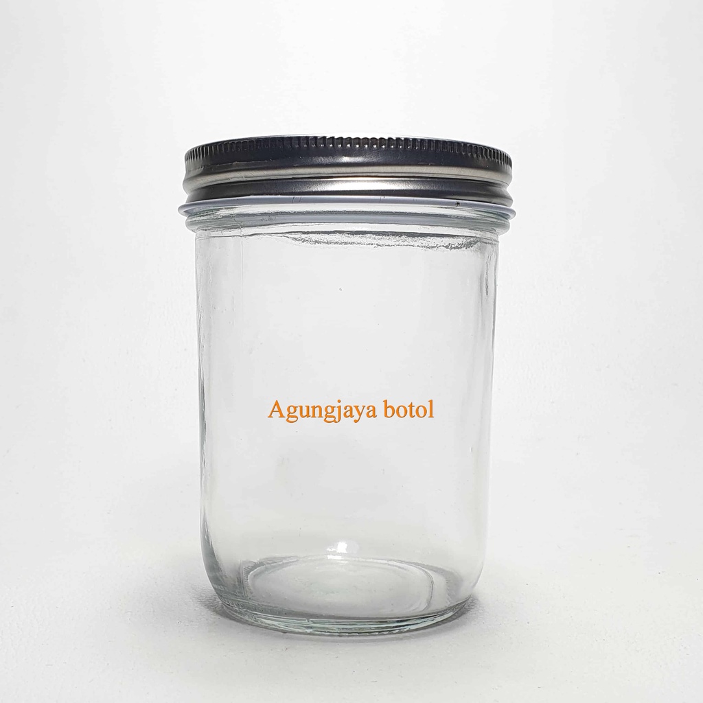 Jar Kaca 450 Ml Bulat Curve / Jar Kaca / Toples Kaca / Jar Madu / Jar Lilin / Jar 450 Ml
