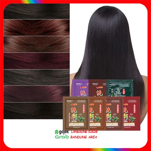 Shampoo Hair Colour Shampoo Pewarna Rambut Sampo Pewarna Rambut Penutup Uban Semir Rambut