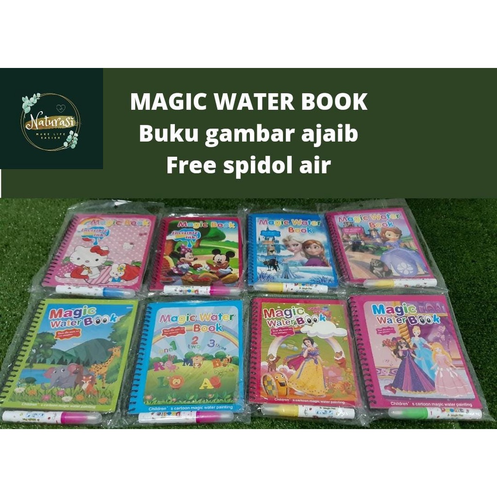 Magic water book pen buku gambar mewarnai buku mainan edukasi anak