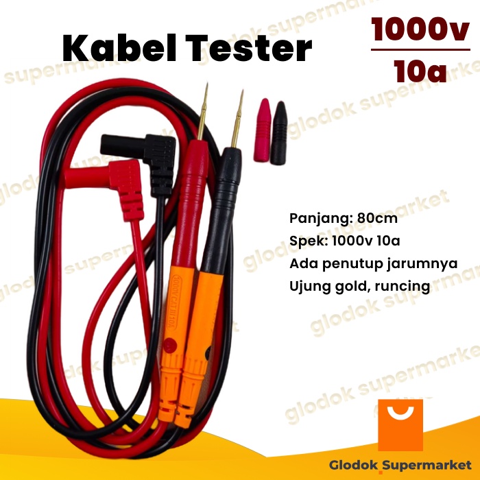 Kabel Tester 1000 Volt 10a 80cm Probe Jarum Runcing 1000v 10 Ampere Kualitas Super TSP3024B