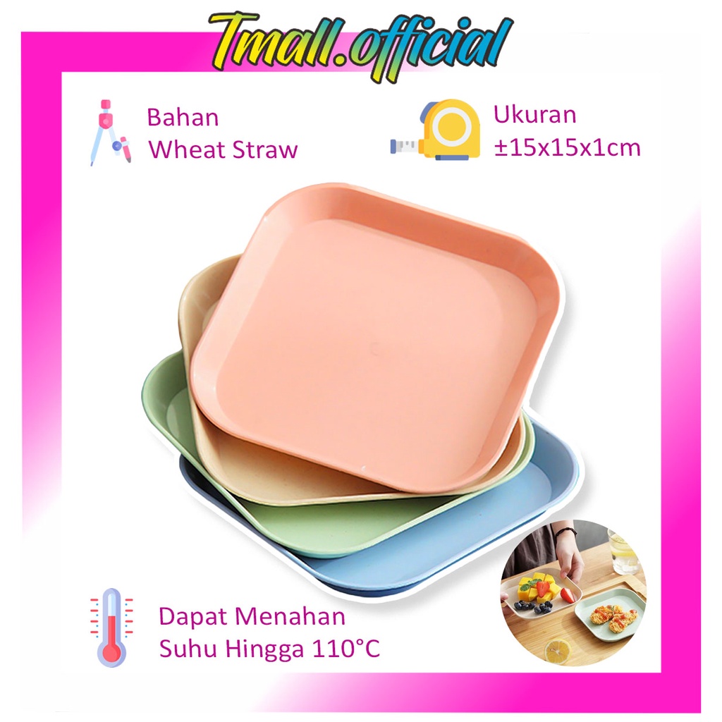 ❄ TMALL ❄ Piring Makan Piring Saji Snack Wheat Straw All Size R875