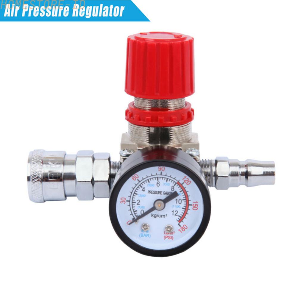 Regulator Tekanan1Per4 Kompresor Angin Adjustable Gauge 175PSI Valve Control New