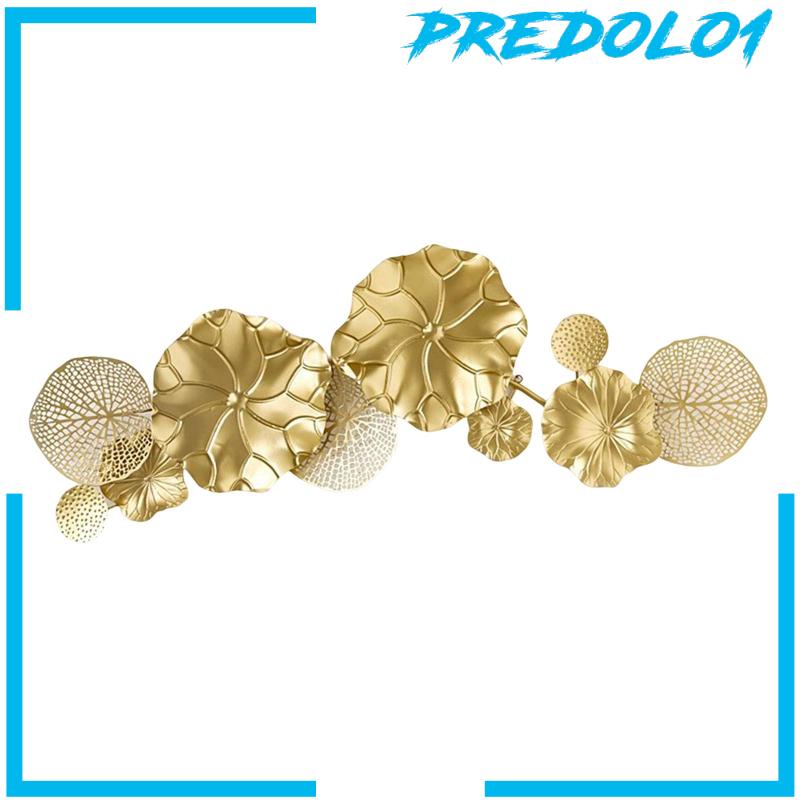 [Predolo1] Leaf Metal Wall Decor Pajangan Artwork Lotus Leaves Statue Untuk Kamar Mandi Kamar Tidur