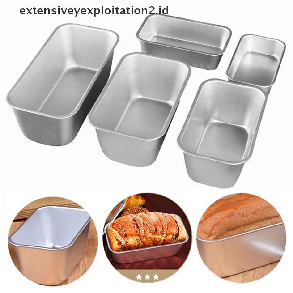 {NEW} 1pc Cetakan Kotak Persegi Alat Baking Aluminium Alloy Anti Lengket Roti Cake Toast Pan.