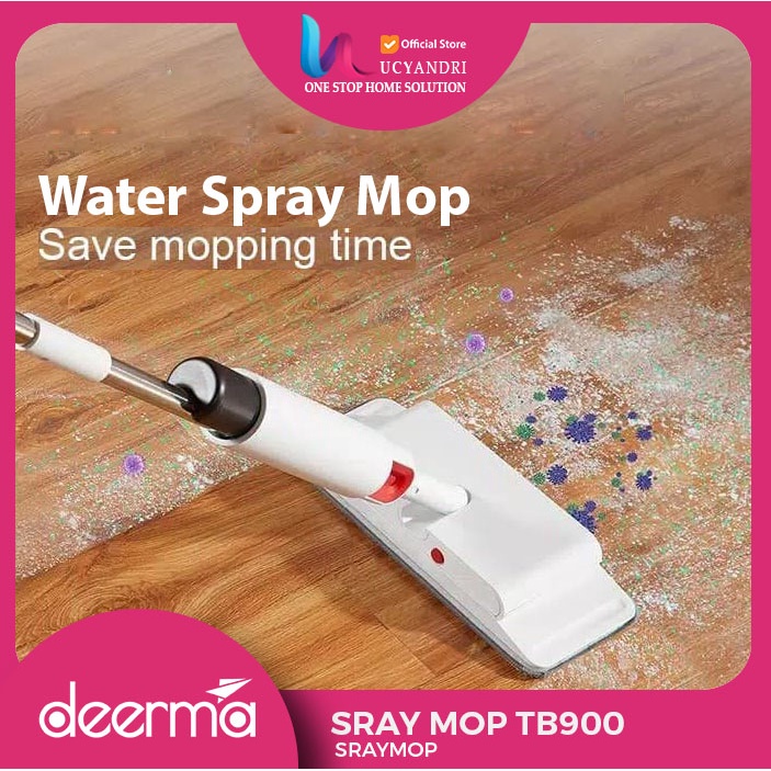 Water Spray Mop Sweeper Deerma TB900 230ml Dustbin 2in1 Watertank