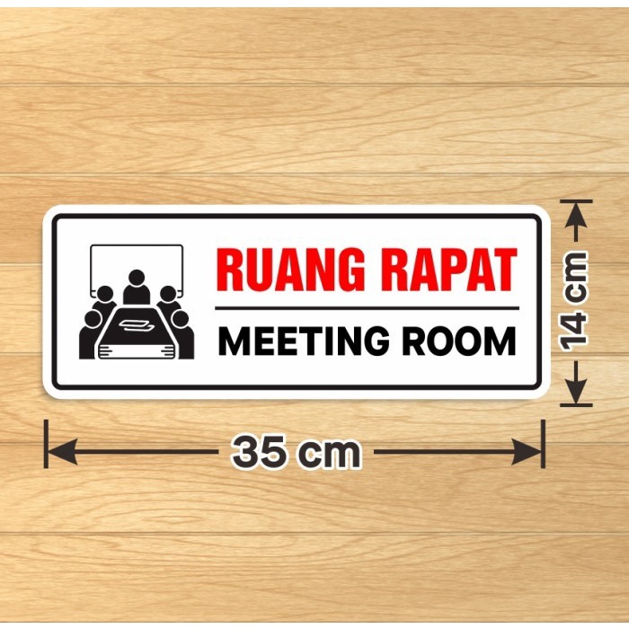 

Label Sticker Ruang Rapat Stiker Sign Vinyl Kaca Pintu Dinding Meeting Room 35 x 14 cm