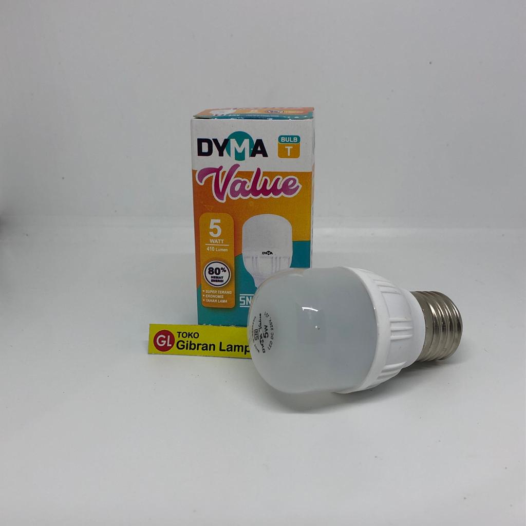 LED Value DYMA All Varian Watt - Lampu LED T Bulb Cahaya Putih