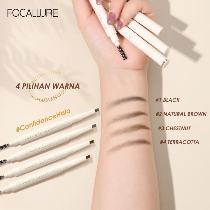 FOCALLURE Sliding Eyebrow Pencil #ConfidenceHalo pensil alis