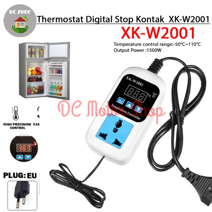 Terlaris Thermostat Digital Stop Kontak Termostat Suhu Mesin Tetas Kulkas W2001