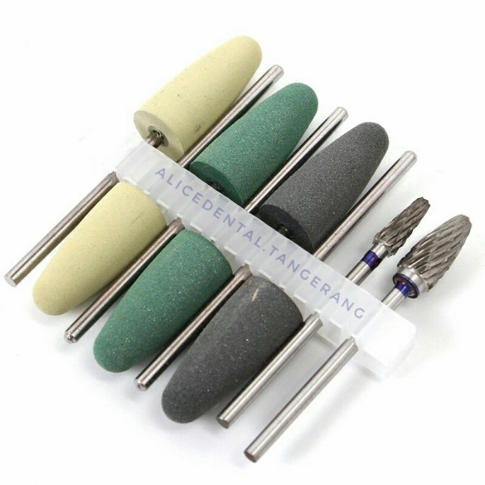Laku Dental Bur Akrilik Fraser Set Polishing Poles Polish Acrylic Stone Bur