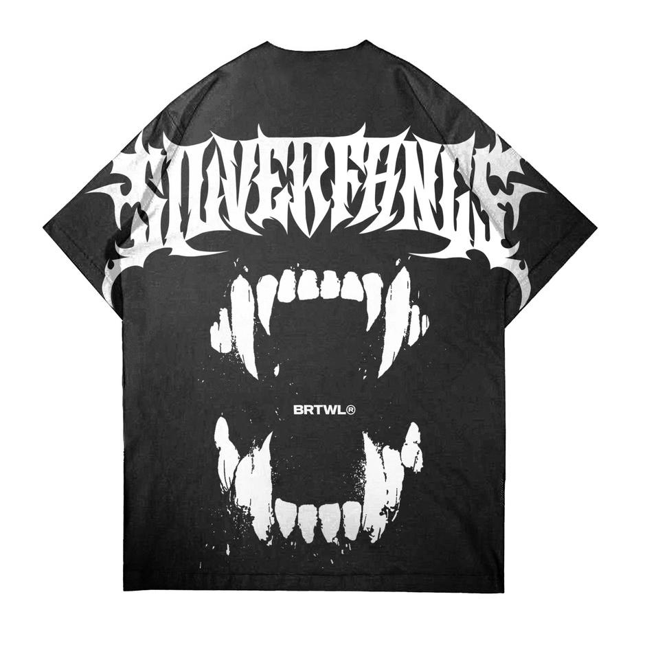 Termurah BRTWL | KAOS OVERSIZE | SILVERFANGS BLACK