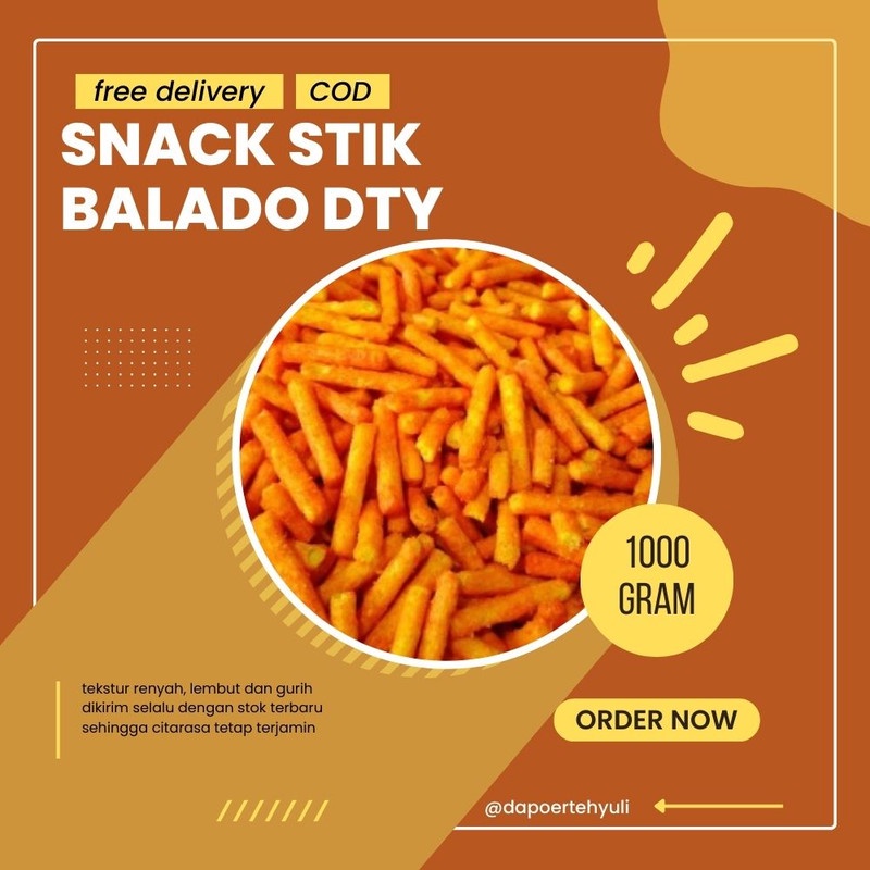 

Snack Stik Balado DTY | Snack Kiloan | Snack Cemilan - 1000 gram