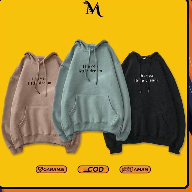 RECOMENDED Sweater Hoodie Oversize Wanita I Have A Little Dream Oversize Sweatshirt Pakaian Fashion 