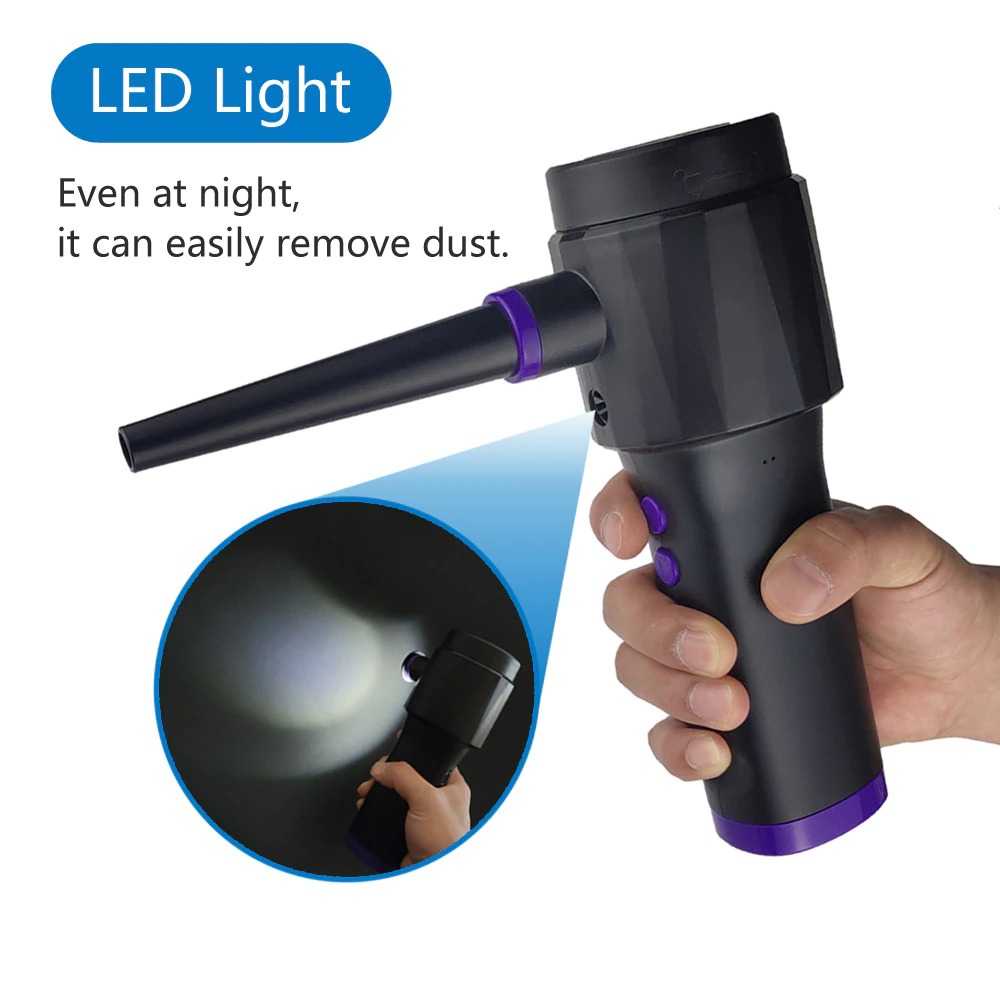 (BISA COD) FTIHSHP LETUUP Car Vacuum Cleaner2in1 Air Duster Blower USB 6000mAh - WD-1918