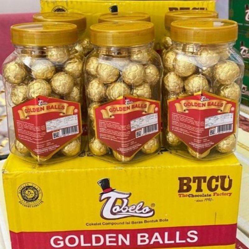 

Tabello Golden balls cokelat toples isi 40 pcs