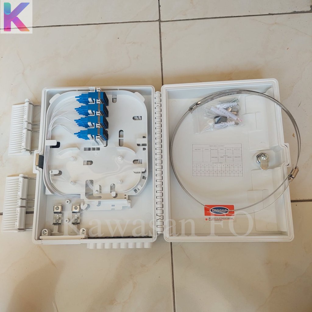 Odp 16 Core Lengkap Splitter 1:16 SC UPC Double Lock / Odp Tiang Fiber Optik FTTH