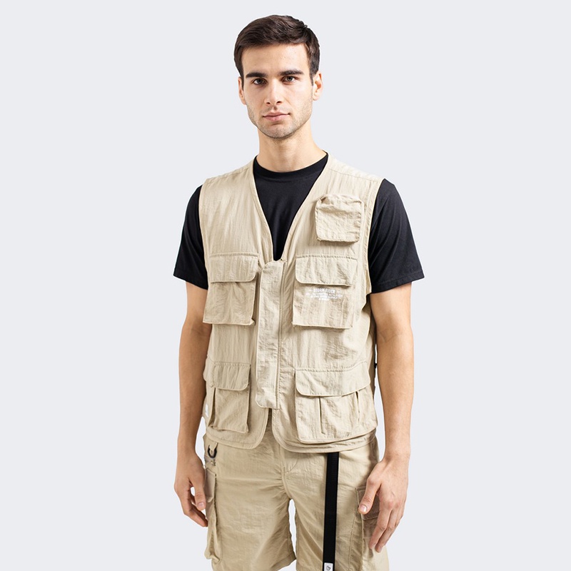 FMC Speed Supply Original Rompi Vest M-74 Battle Dress Nylon Pria Cream 081222