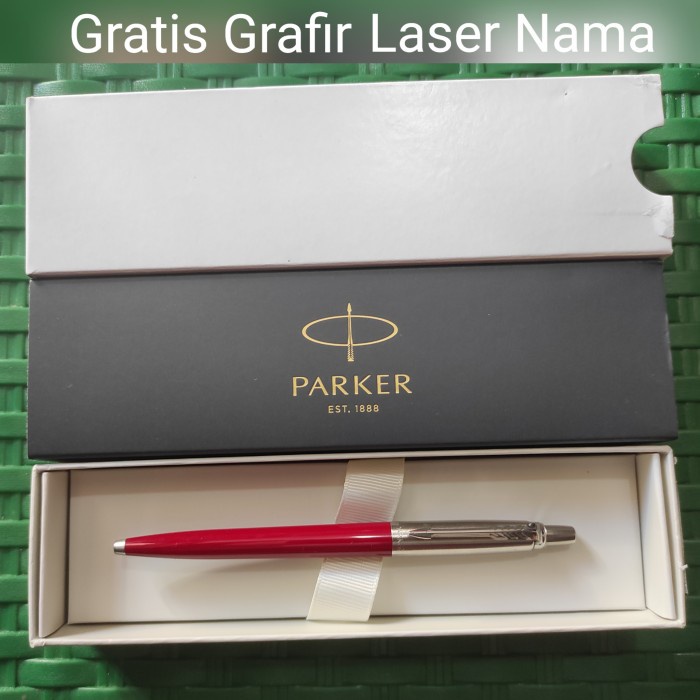 

Pulpen Parker Jotter Original + Gratis Grafir Laser Nama - Merah