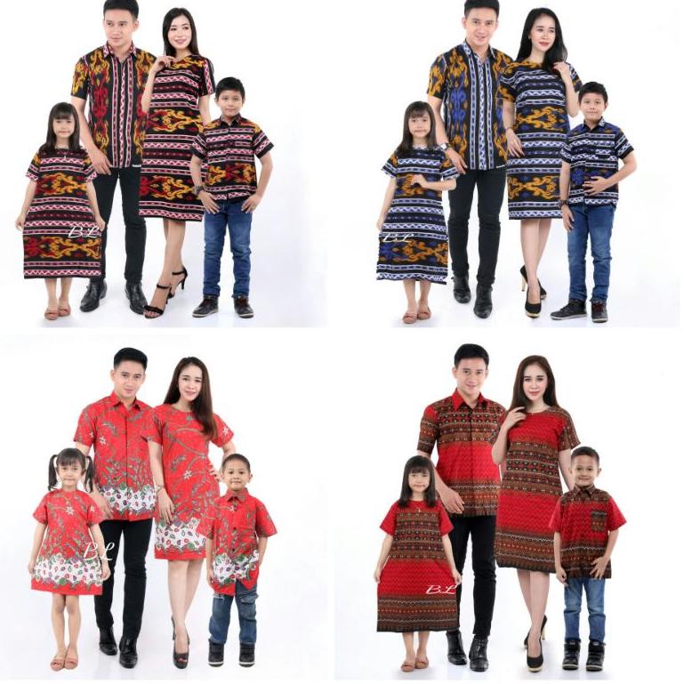 New Stock COUPLE KELUARGA BATIK COUPLE DRES BATIK COUPLE DRESS BATIK PENDEK COUPLE BAJU NATAL