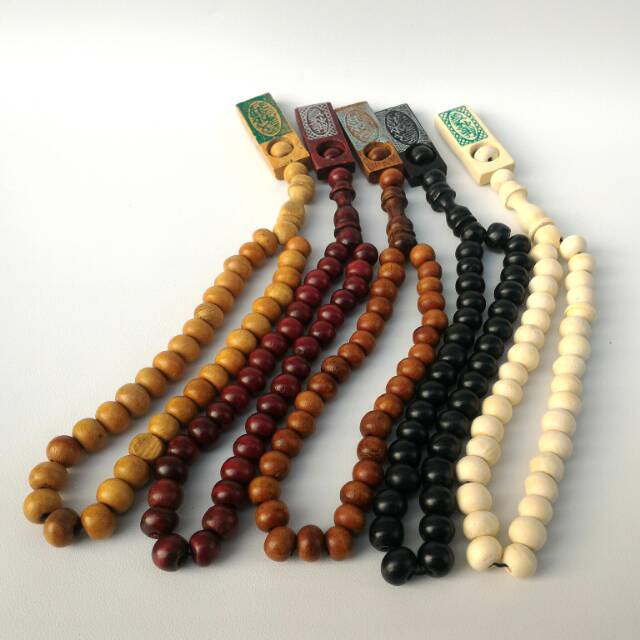 SERBI Prayer beads Tasbih Dzikir 33 beads Wood Tasbih Cotton Inch - Tasbih Kayu 33 Butir MBR116