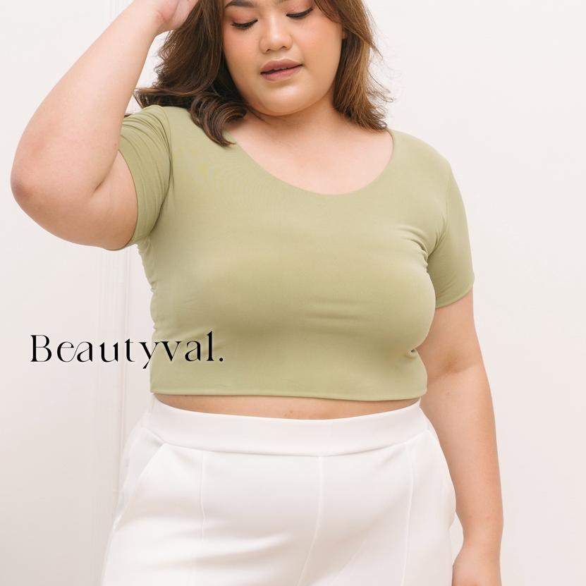 ▲ SQUARE CROP TOP TEE BIG SIZE KAOS CROP CROPTOP JUMBO ➯