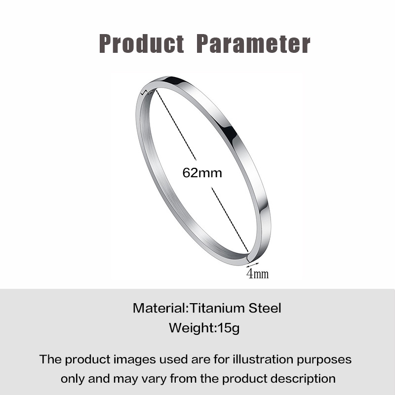 Gelang Titanium Steel Perak Kepribadian Korea Unisex