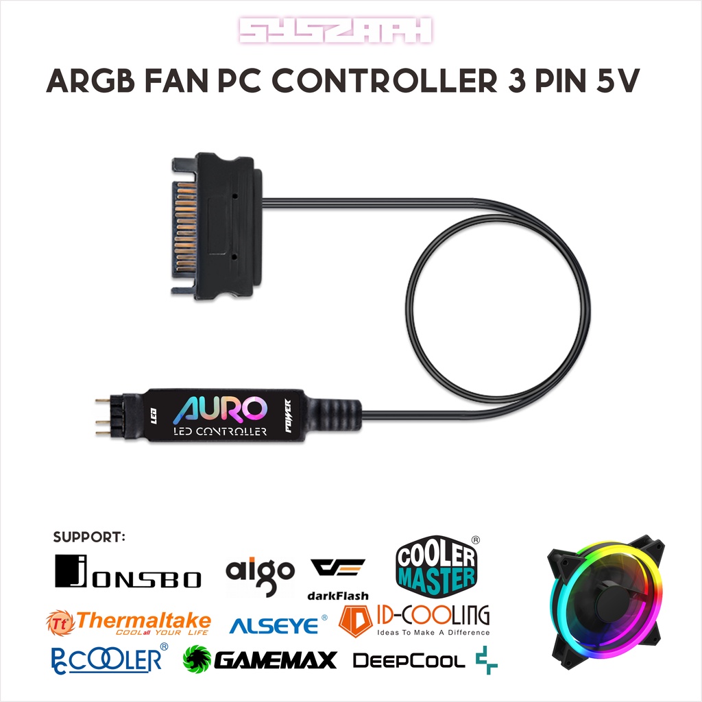 Jual Controller ARGB PC Fan / LED 3 Pin 5v Molex Addressable RGB ID