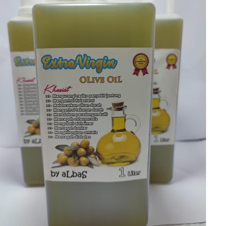 

○ minyak zaitun extra virgin olive oil kemasan 1 liter original by aLBaS ✹