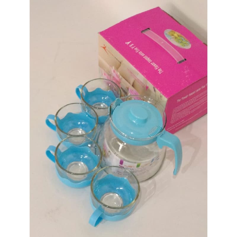 Tea Pot Set 5 In 1 Teko Dan Gelas Kaca Set Teapot Cantik Dan Imut