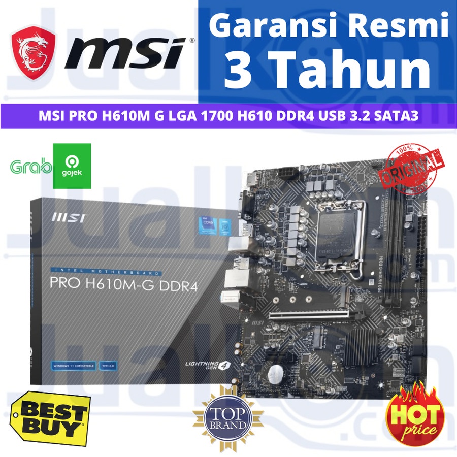 Motherboard MSI PRO H610M G LGA 1700 H610 DDR4 USB 3.2 SATA3