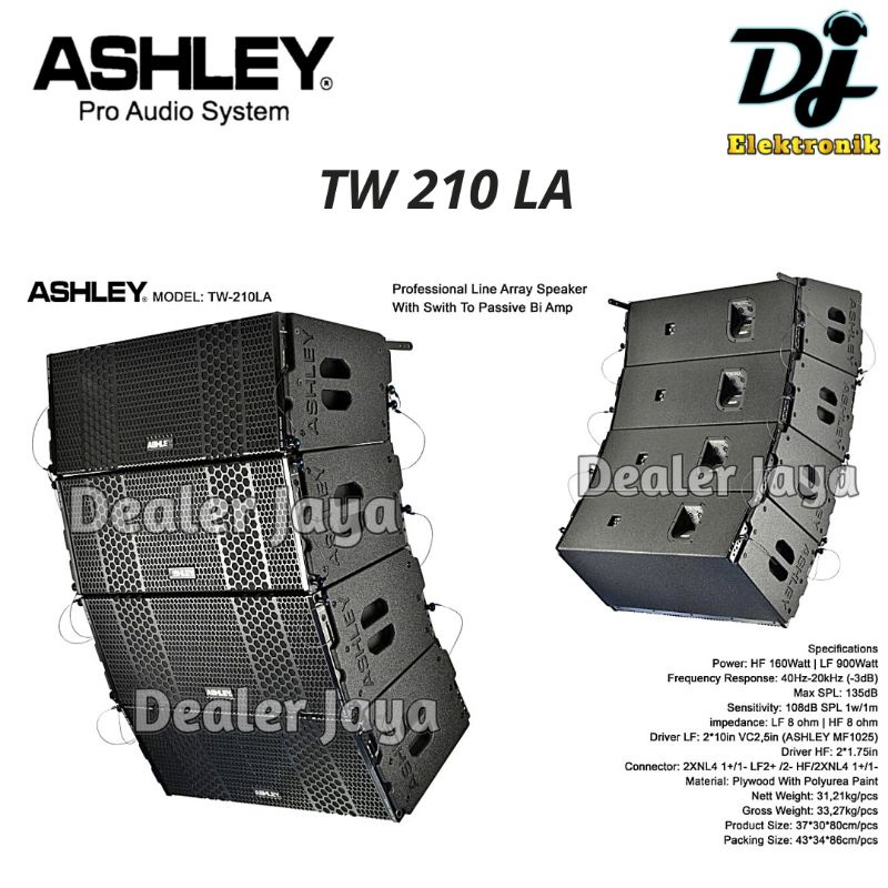 Speaker Line Array Ashley TW 210 LA / TW210 LA / TW 210LA / TW210LA - Pasif