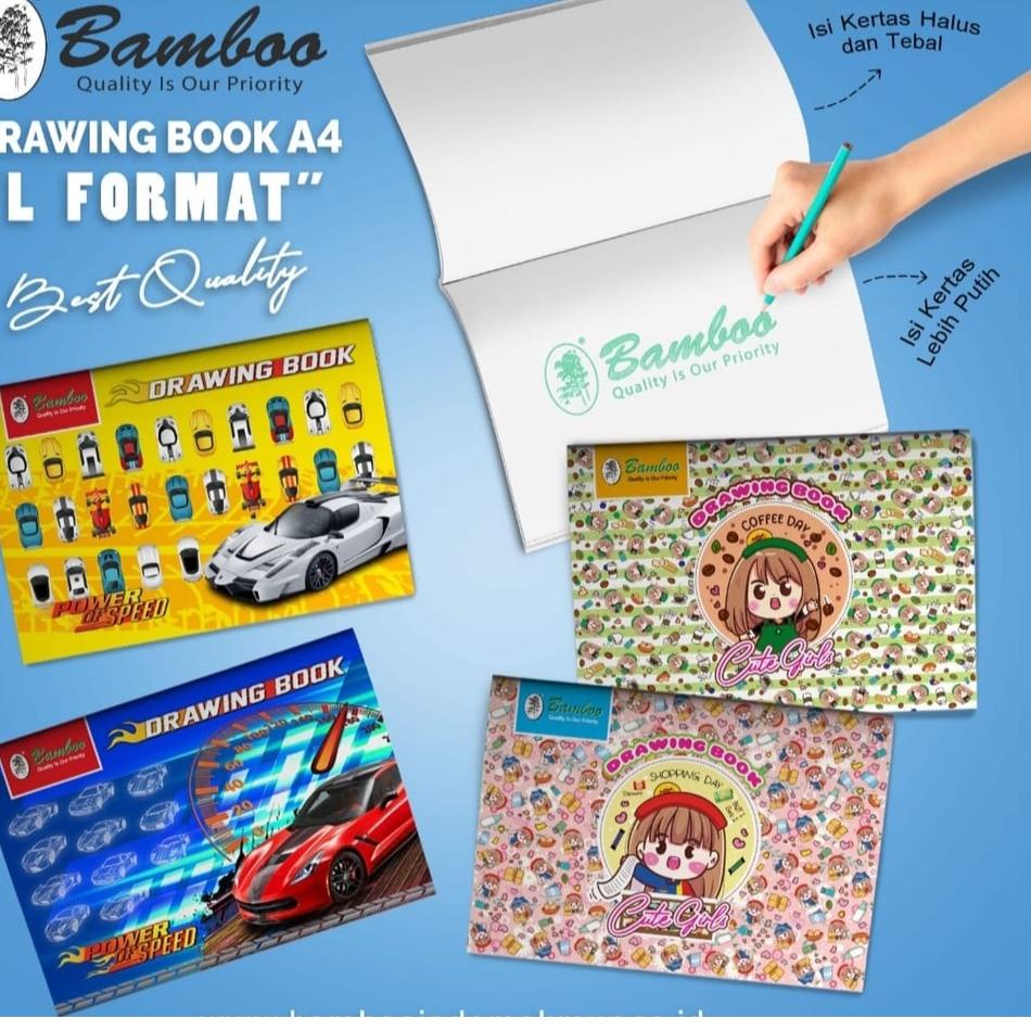 

Diskon s/d 50% Buku Gambar/Drawing Book Bamboo L Format uk: A4 - [10 Pcs]