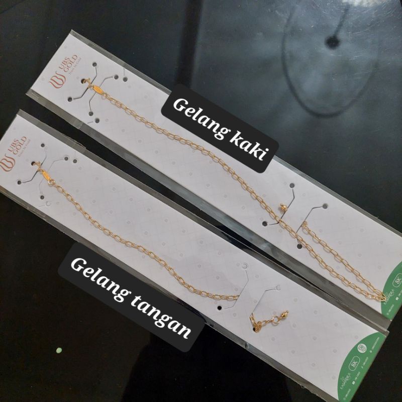 Gelang tangan dan kaki berat ringan UBS kadar 8K 375