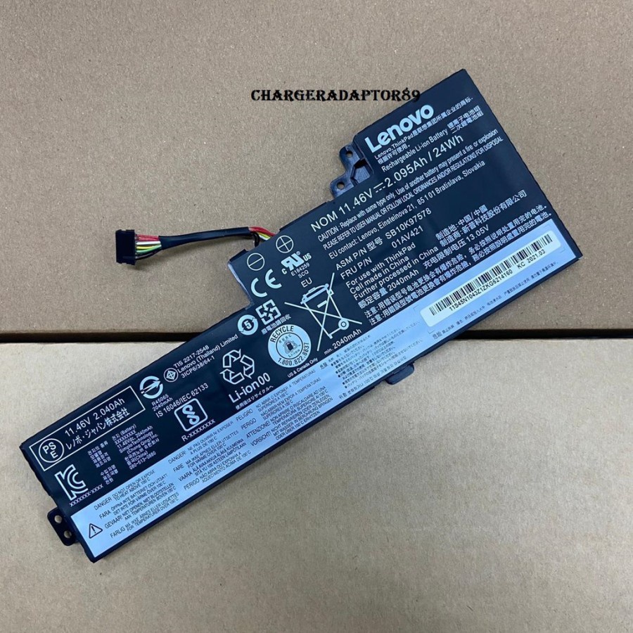 Baterai 01AV421 Lenovo Thinkpad T480 T470 A485 A475 TP25 01AV420 V419