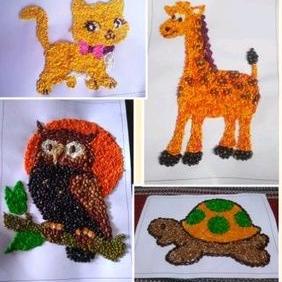 

M96 kolase biji bijian / prakarya menempel tugas sekolah anak sd STOCK TERBATAS あ