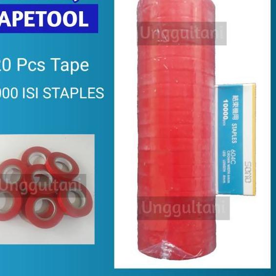 

20 rol pita Tapetool dan 1 isi Staples pcs Best