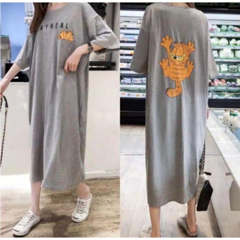 Long dress jumbo oversize murah fashion korea cina longdress wanita