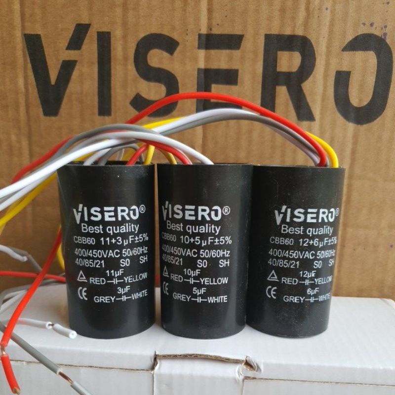 Capasitor mesin cuci visero 6u-12/450v