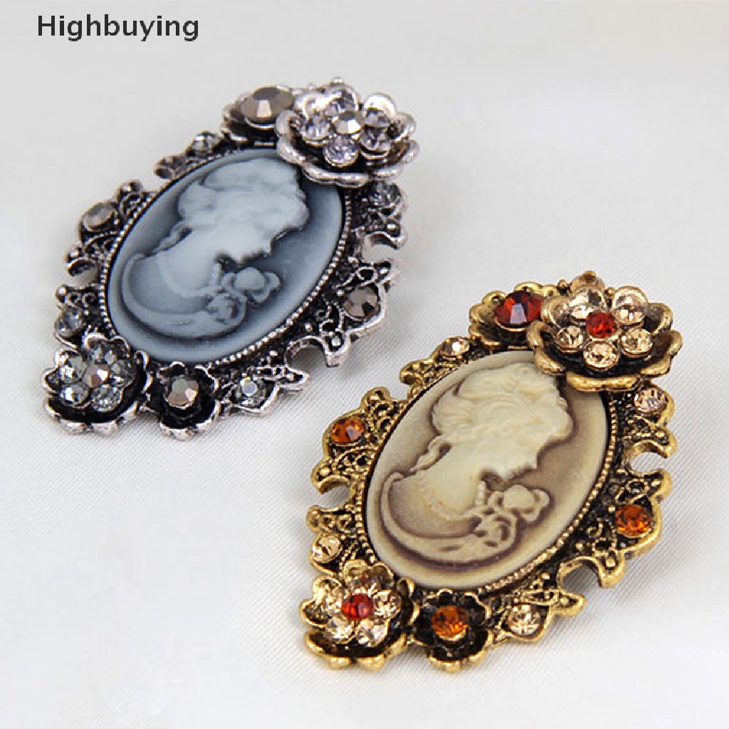 Hbid 1x New Cameo Victoria Gaya Kristal Pesta Pernikahan Wanita Liontin Bros Pin Glory