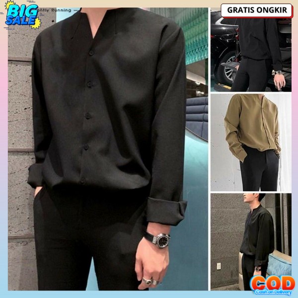 Baju Atasan Kemeja Polos Kameja Polos Pria Formal Cesual Kmja Branded Kemaja Pakean Krja Berkerah Ke