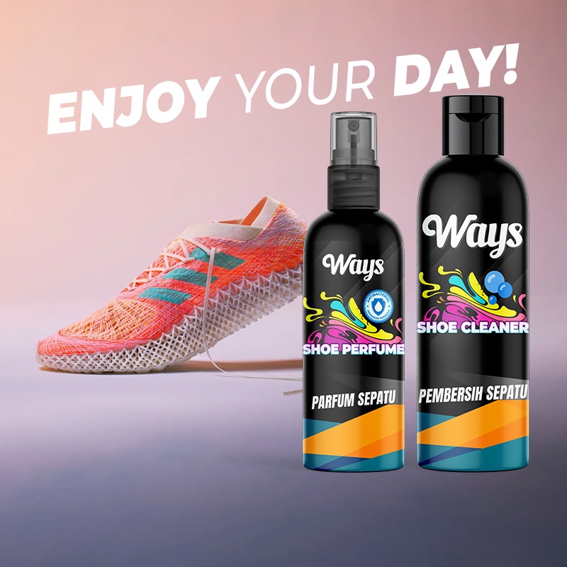 WAYS PAKET Pembersih &amp; Parfum Sepatu / Shoe Cleaner + Shoe Perfume