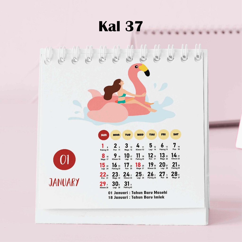 

Hanabi Kalender Mini 2024 / Kalender Meja 2024 Custom KAL37