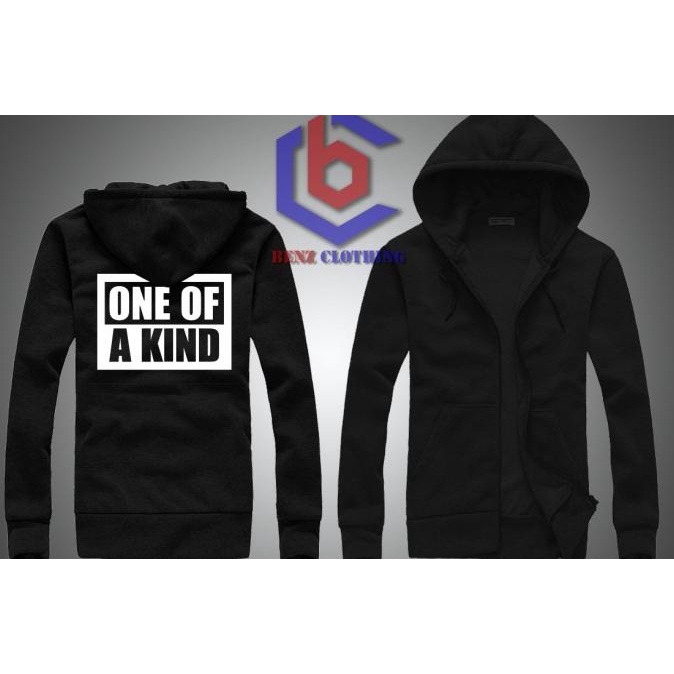 Jaket Hoodie Sweater One Of A Kind G Dragon Kpop Outerwear Pria Wanita Zipper Resleting Depan Polos 