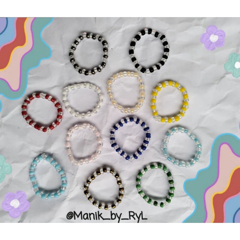 Cincin manik ziera Korea style | beads ring ziera