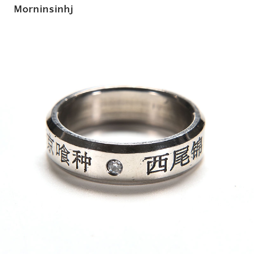 Mornin 1pcs Cosplay Anime Untuk Tokyo ghoul Ken Kaneki Cincin Titanium steel rings id