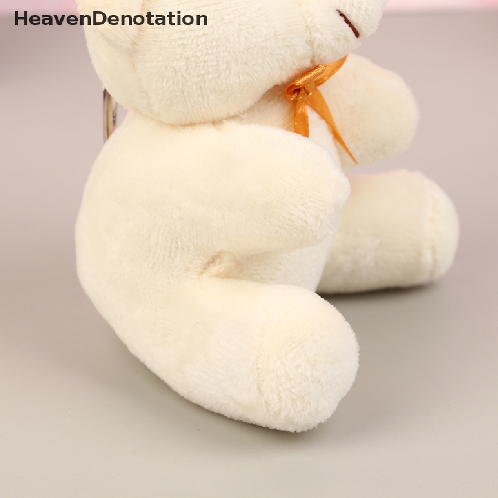 [HeavenDenotation] 10 cm Boneka Beruang Lucu Mainan Mewah Boneka Lembut Beruang Boneka Mobil Gantungan Kunci Liontin Tas Dekorasi Anak Hadiah HDV