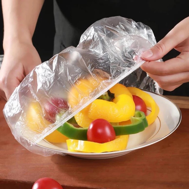 Stretchable Fruit Preserve Sleeve Portable Dishes Fresh-keeping Bag Disposable Food Cling Film Cover Kulkas Mangkok Anti Debu Piring Tutup Tutup Makanan Ringan Tahan Debu Lembab