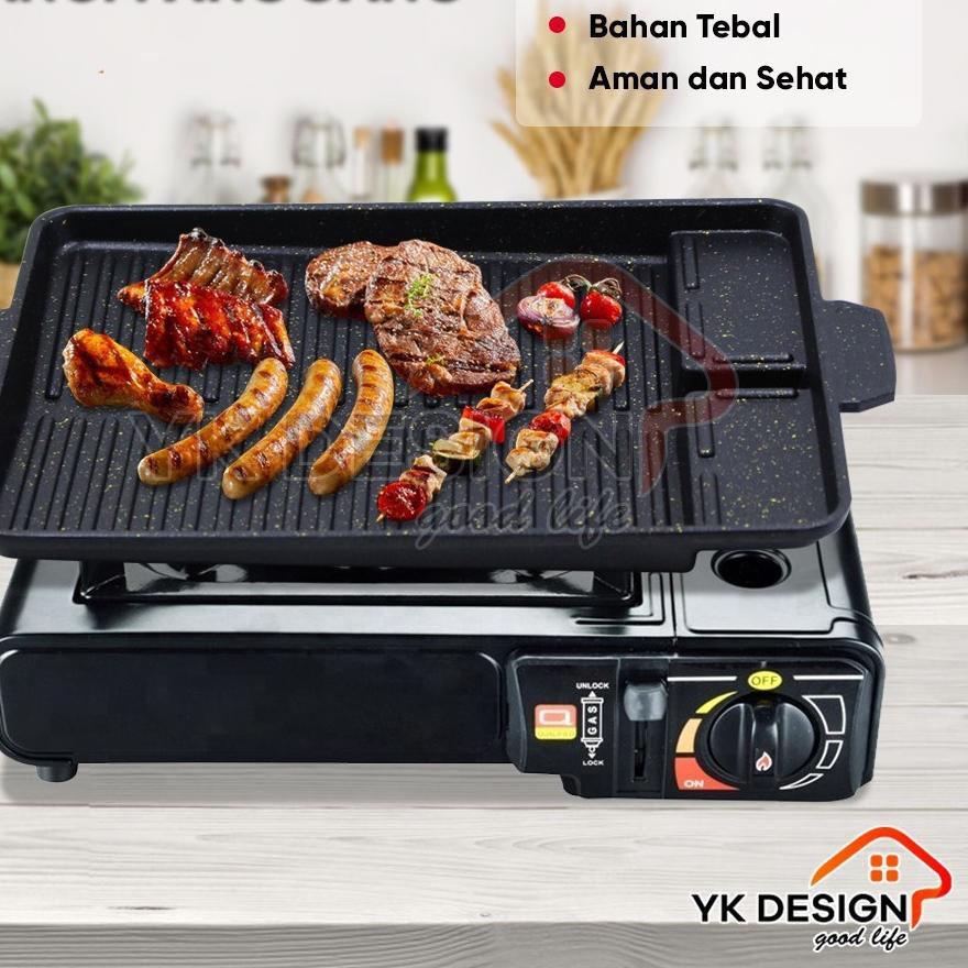✾ YK DESIGN Tempat Pemanggang Daging / Alat Panggang Daging / alat pemanggang BBQ Grill Pan YK-A ♟