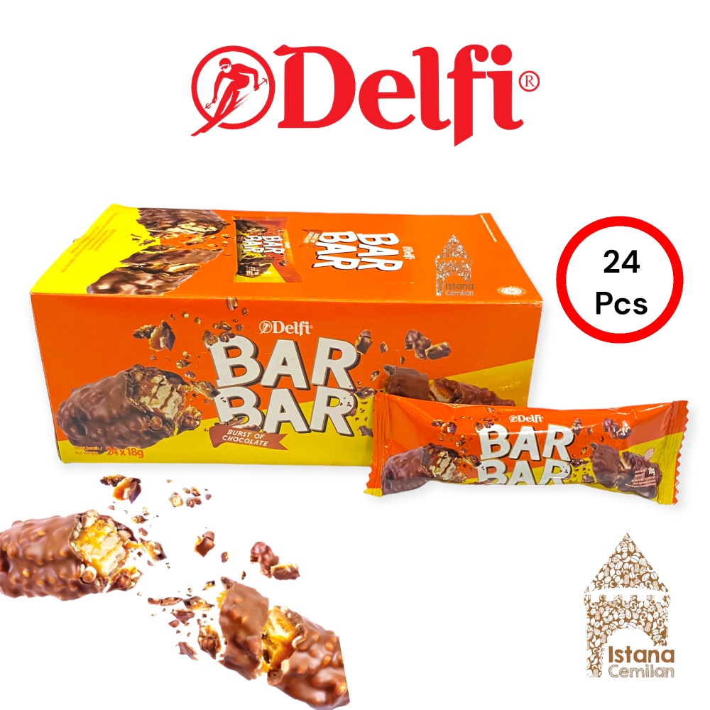 Delfi Bar Bar Cokelat Wafer Bar PACK 18 Gram (isi 24 pcs)